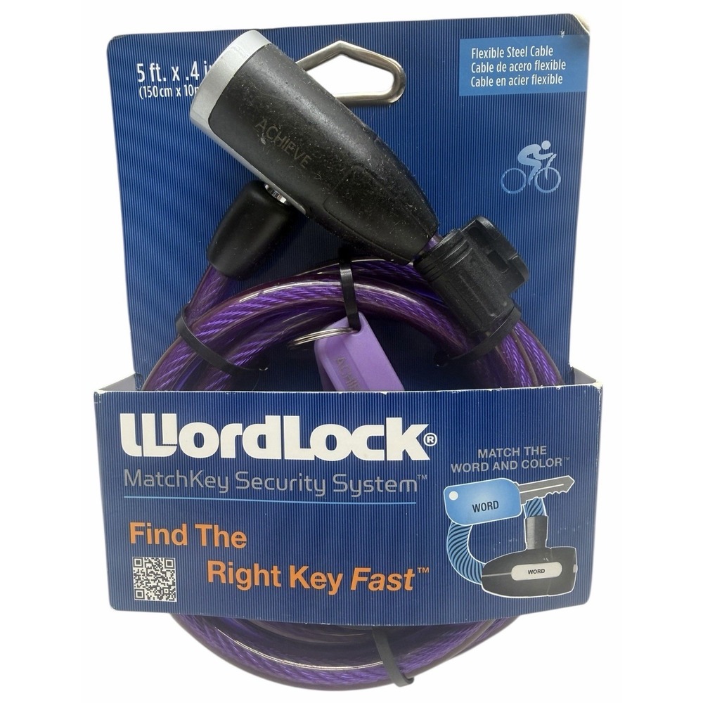 New WordLock CL-593 PU 5 Ft. 4 In. Flexible Cable Lock